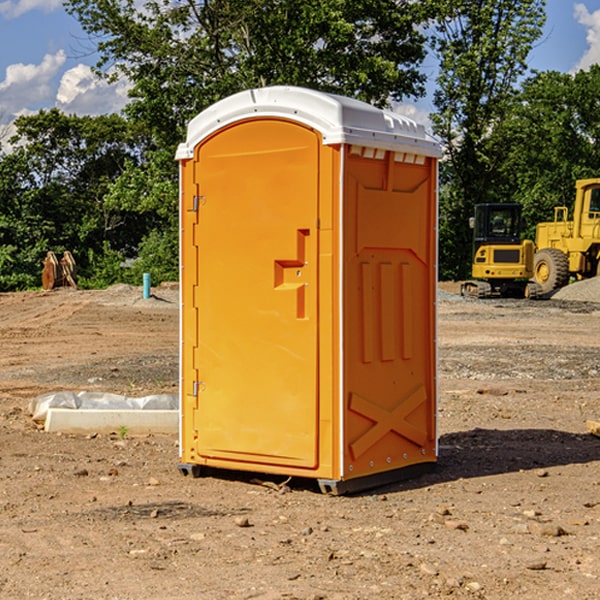 how often are the portable toilets cleaned and serviced during a rental period in Rubicon